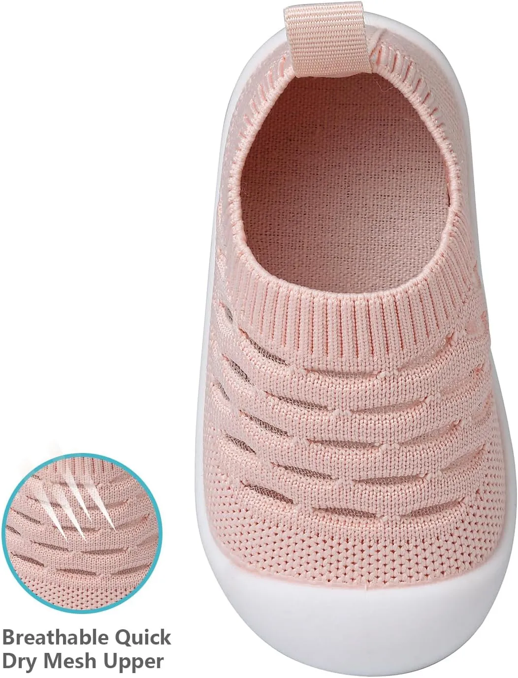 Baby Shoes for Boys Girls Breathable First Walking Shoes - Infant Toddler Trainers Shoes Non Skid Indoor Floor Slipper with Soft Sole Cotton Mesh On Sneaker