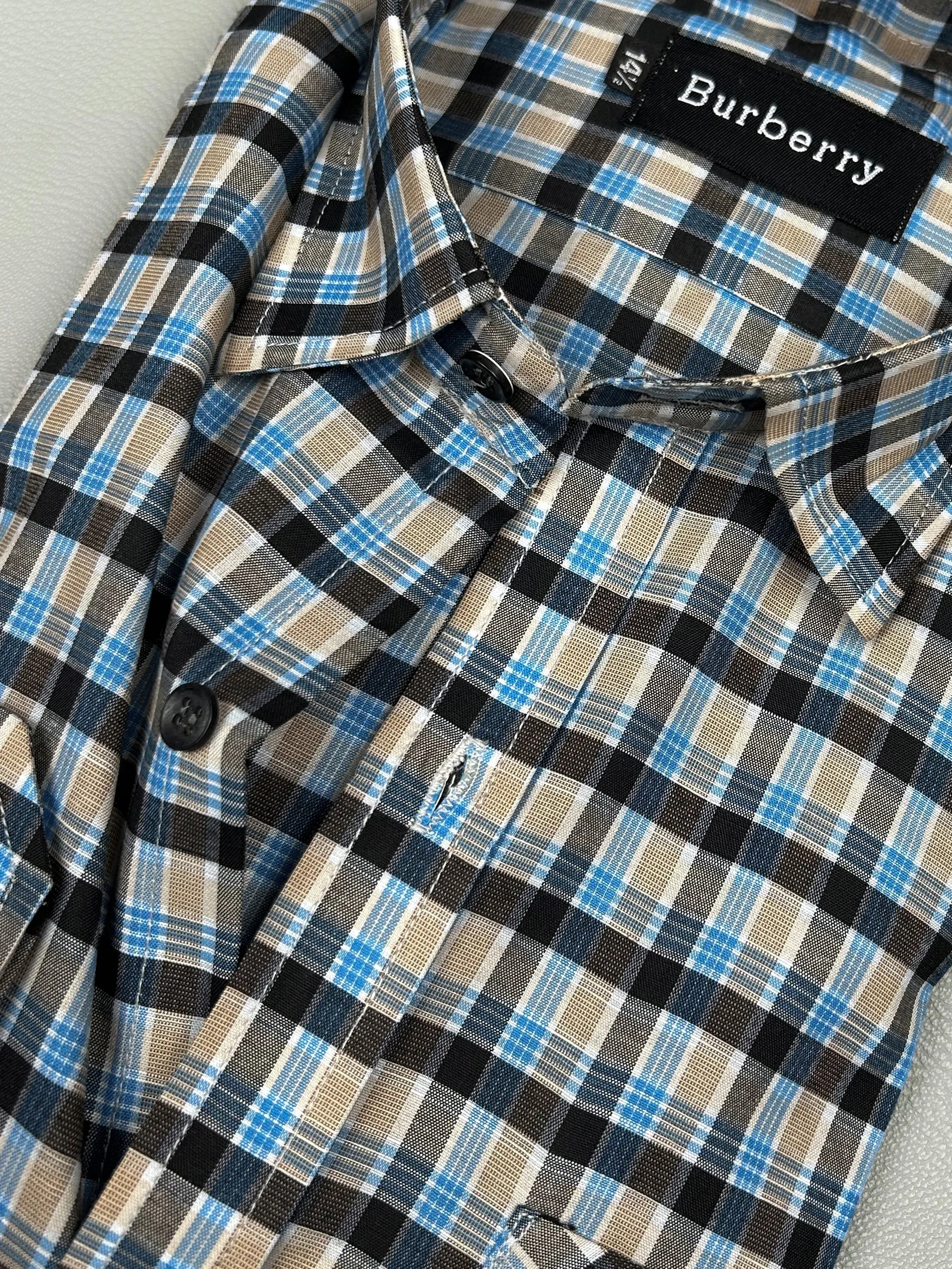 Blue Checks Formal Dress Shirt For Men MFS145
