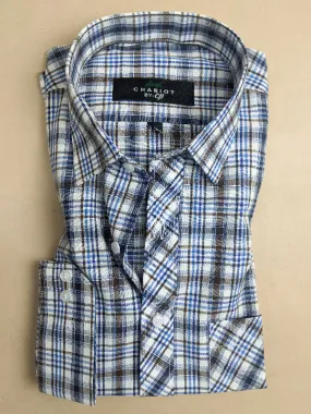 Grey Checks Formal Dress Shirt For Men MFS82