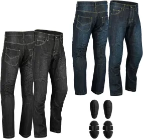 Mens Motorcycle Jeans Protective Motocross Denim Jeans Pants Reinforced Hip and Knee Safety with CE Removable Armor