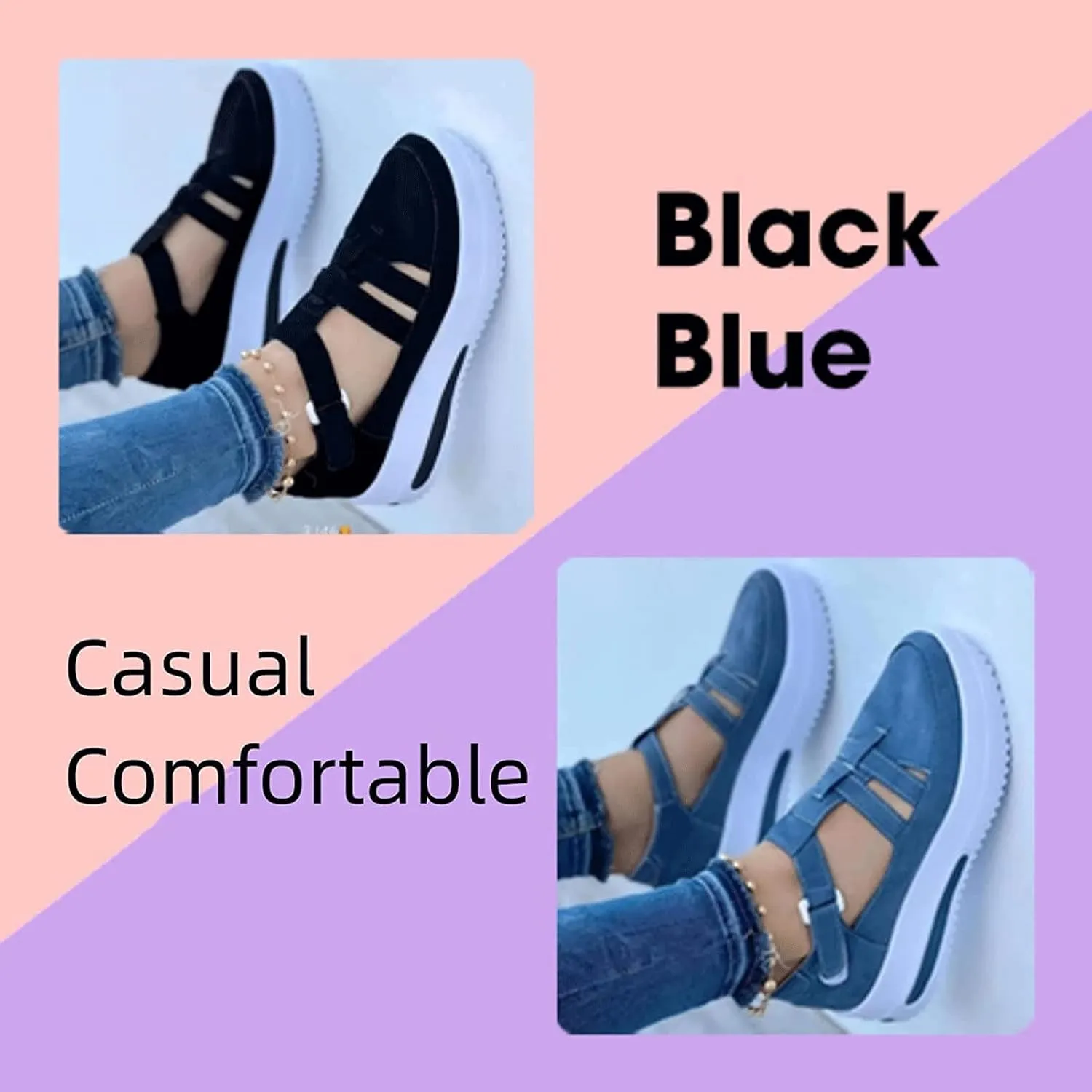 Summer 2023 Orthopedic Shoes,Women Casual Walking Shoes Orthopedic Arch Diabetes Support,Platform Sandals for Women Women's Slip On Mesh Walking Shoes,Orthopedic Sneakers(Black)