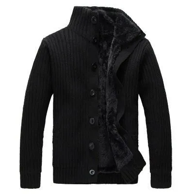 Thick Warm Cardigan Winter Turtleneck Sweater For Men