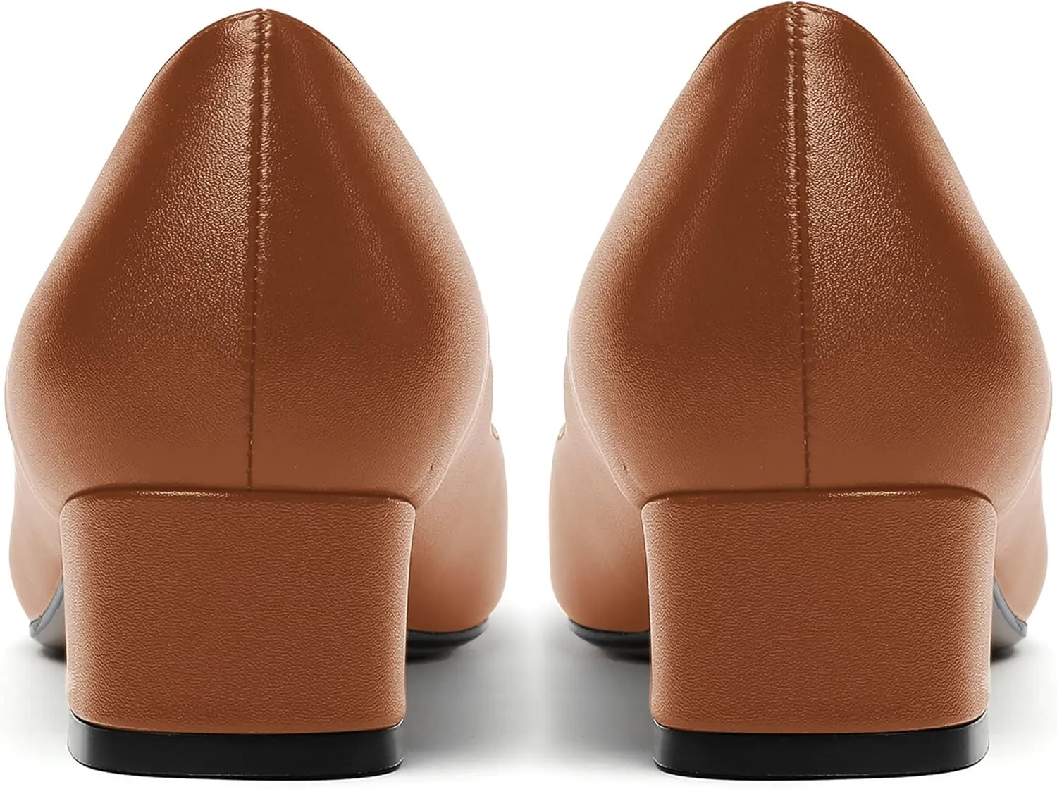 WAYDERNS Women's Matte Pointed Toe Slip On Chunky Low Heel Pumps Comfortable Office Work Dress Shoes 1.5 Inch